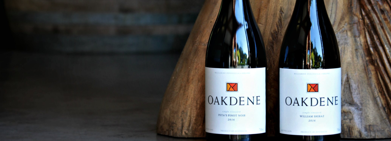 Bottles of Oakdene Pinot Noir and Shiraz 